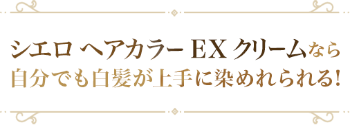シエロ ヘアカラーEX クリームなら自分でも白髪が上手に染めれられる！
