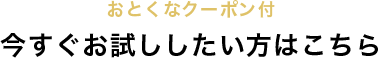 お得なクーポン付き