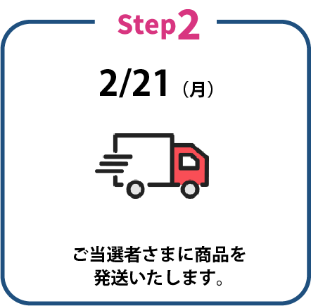 当選者さまに商品を発送いたします。