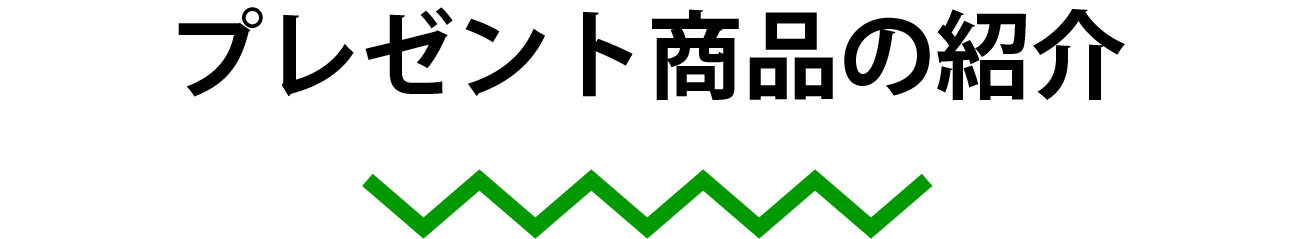 プレゼント商品の紹介
