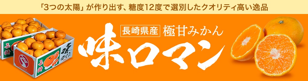 「３つの太陽」が作り出す、糖度12度で選別したクオリティ高い逸品「長崎県産 極甘みかん 味ロマン」