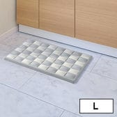 [Lサイズ(58×45cm)/グレー]karari 珪藻土フィットタイルバスマット