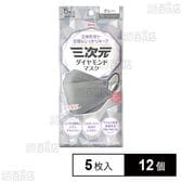 三次元ダイヤモンドマスク フリーサイズ グレー 5枚入