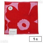 ＜レッド＞マリメッコハンドタオル 30cm×30cm