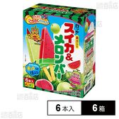 [冷凍]ロッテ スイカ＆メロンバー 420ml(6本入)×6箱