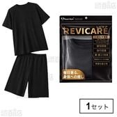 REVICARE Men's BLACK L (半袖シャツ1枚＆ハーフパンツ1枚)