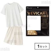 REVICARE Ladies WHITE L(半袖シャツ1枚＆ハーフパンツ1枚)