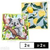 【LEMONS AND LEAVES(レモン)/LOVELY BEAR(メイグリーン)】フェイラーハンドタオル 25×25cm
