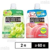 【機能性表示食品】クラッシュタイプの蒟蒻畑プラス シャインマスカット味 150g / 集中タイプの蒟蒻畑 ピーチ味 150g