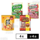 なとり お徳用人気おやつ＆珍味4種アソート ( チーズinかまぼこ / ペンシルカルパス / 茎わかめ / 茎わかめ梅味 )