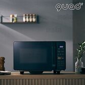 【ブラック】QUADS(クワッズ)/電子レンジ 18L(フラット式庫内/自動調理6種/重量指定式解凍/ヘルツフリー)/QS584BK 