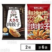 モランボン 大きな肉餃子 2種セット(ジャン 焼肉の生だれ配合 大きな肉餃子 / 粗挽き肉とザク切り野菜の大きな肉餃子)