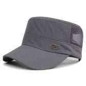 【グレー】速乾性・通気性抜群！ メッシュ ワークキャップ 男女兼用 サイズ調整可