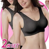 【S-M /ブラック2枚】エアーフィットブラ2枚組
