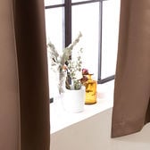 【ブラウン/幅100cm×丈178cm】1級遮光カーテン 2枚組/強い日差しを遮る1級遮光の生地