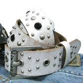 【TG-09WH】ヴィンテージ本革スタッズベルト