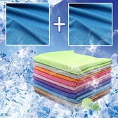 【3枚セット／ライトブルー】水に濡らすだけ！ひんやり冷感タオル