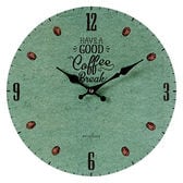 【COFFEE BREAK <green>】モチーフクロック shopシリーズ 33cm壁掛け時計