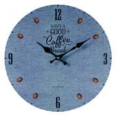 【COFFEE BREAK <blue>】モチーフクロック shopシリーズ 33cm壁掛け時計