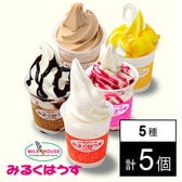 【北海道】低温殺菌牛乳ソフトクリーム＆サンデーお試し5種セット