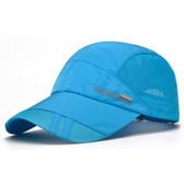 【ブルー】通気性抜群スポーツキャップ