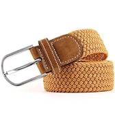 【キャメルブラウン】ゴムメッシュベル無段階 伸びる ストレッチ ゴムベルトメッシュ 男女兼用