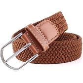 【ブラウン】ゴムメッシュベルト  無段階 伸びる ストレッチ ゴムベルトメッシュ 男女兼用