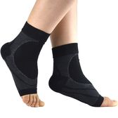【ブラック×グレー・L】優れた伸縮性で足首をしっかりホールド  アーチ サポーター 2枚セット