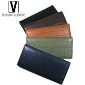 【ブラウン】ルチアーノバレンチ 本革長財布ノLUV-4001