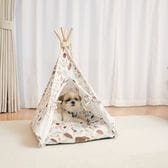 【スクエア×ホワイト】ペットティピーテント（Pet Tipi tent）
