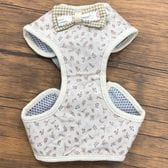 ベージュ×ボタニカル【Sサイズ】リード付きペットハーネス