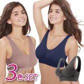 3色組【S-M/クラシックカラー(ブラック/モカ/ネイビー)】エアーフィットブラ