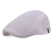 【ホワイト】ハンチング 帽子 メンズ おしゃれ メッシュ ハンチング帽 ゴルフ帽子