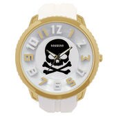 【GDWH】ビッグケース スカルデザイン腕時計 ラバーベルト SRF5-GDWH メンズ腕時計