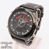 アナデジ時計 アナログ&デジタル クロノグラフ 防水時計 HPFS1819-BKBK メンズ腕時計