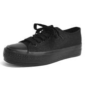 ラメ・プチボリュームフラットソール・ローカットスニーカー