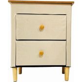 【2段・アイボリー】折りたためるファブリックチェスト（木天板）