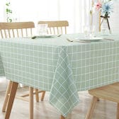 [グリーン×格子柄] テーブルクロス (約140×180cm)