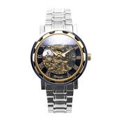 自動巻き腕時計 透かし彫りが美しいスケルトン腕時計 ATW013-GDBK メンズ腕時計