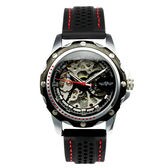 自動巻き腕時計 ミリタリーテイスト スケルトン シンプル ATW034-BLK メンズ腕時計