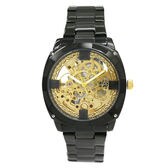 自動巻き腕時計 シンプル機能のフルスケルトンデザイン ブラックケース WSA010-BKGD
