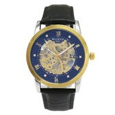 自動巻き腕時計 シンプル機能のスケルトンデザイン ゴールド&シルバーケース WSA018-GDBK