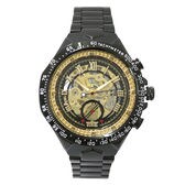 自動巻き腕時計 ATW038-BKYG フルスケルトン＆ローマ数字文字盤 ゴールド メタルベルト