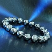 【Lサイズ】テラヘルツ鉱石10mmブレスレット ミラーカット【1秒間に1兆回の振動】 WPS