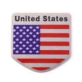 【アメリカ】アルミプレート ドレスアップ ステッカー 3枚セット 国旗 車 おしゃれ