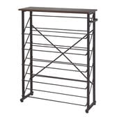 【ブラック】魅せるシューズラック 玄関収納 幅75.5cm