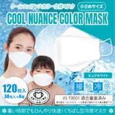 【120枚(30枚×4箱）/ピュアホワイト】クールニュアンスカラー立体マスク小さめ