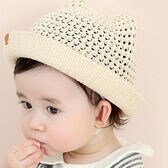 【ベージュ】ベビー 帽子 赤ちゃん 子ども 帽子 耳付き ハット キャップ 猫耳