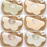 【各1枚ずつ6枚】スタイ 6枚セット 防水 360度 コットン 男の子 女の子 食事 よだれかけ