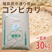 【30kg (30kg×1袋)】令和5年産 玄米 福島県中通り産コシヒカリ
